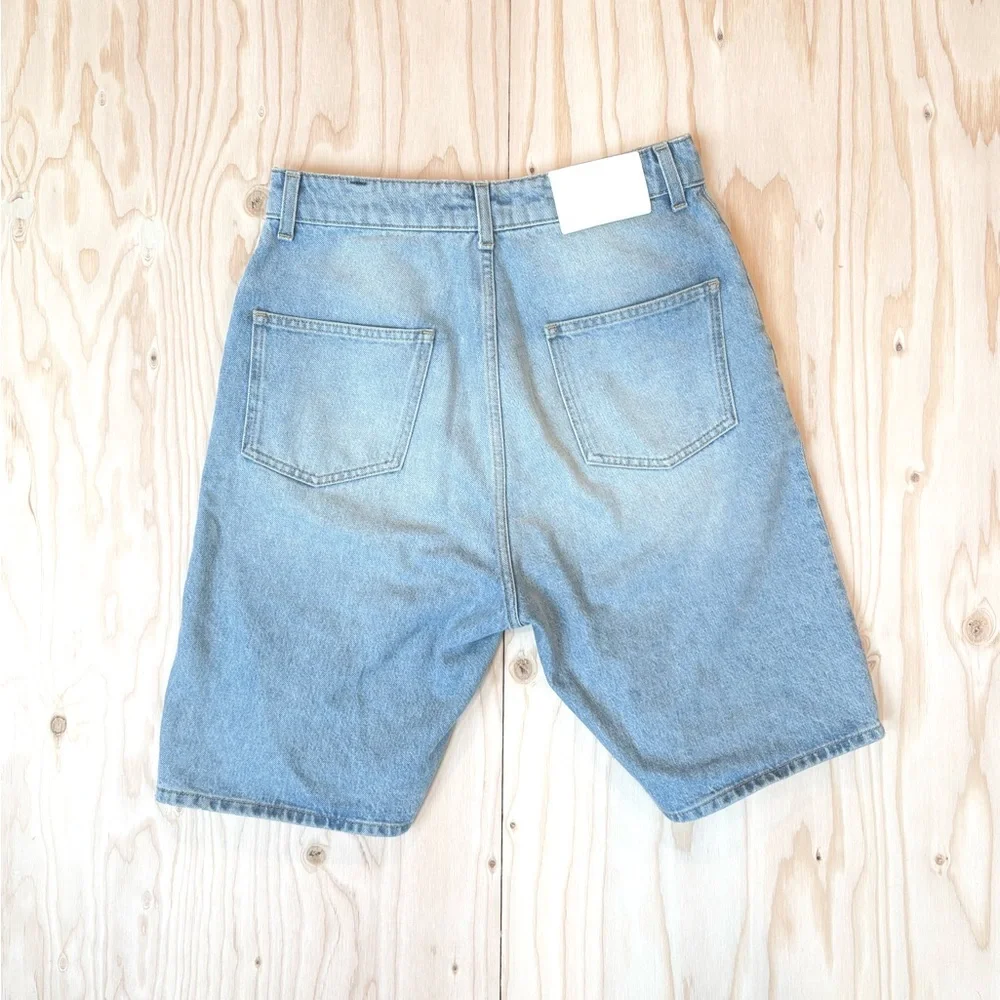 loulou studio denim shorts - blue isu knee length - 27 - EUC